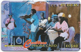 St. Lucia - C&W (GPT) - Musicians Of St. Lucia - 22CSLA - 1995, 9.400ex, Used - Santa Lucía