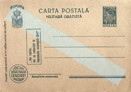 ROMANIA ROYAL COAT OF ARMS KING MICHAEL FREE MILITARY POSTCARD STATIONERY, UNUSED - Cartas De La Segunda Guerra Mundial