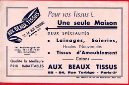 Buvard Aux Beaux Tissus. Lainages, Soieries, Rue Turbigo à Paris. - Kleidung & Textil