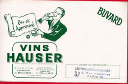 Buvard Vin Hauser, Bu Et Approuvé. Paris. - V