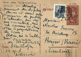 ROMANIA 1944 HUNGARY OCCUPATION IN TRANSYLVANIA, CENSORED, CIRCULATED CLUJ-BRASOV POSTCARD STATIONERY - Besetzungen