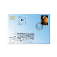 ONU Genève 2022 - Blue Card HELVETIA Lugano 10-22 Mai 2022 - Timbre Mars - Cartes-maximum