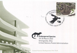 ONU New-York 2022 - Show Card Strongsville 18_20-03-2022 - Timbre Endangered Species - Tarjetas – Máxima