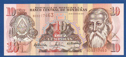 HONDURAS - P. 86c – 10 Lempiras 2004 UNC, Serie BD5217463 Printer: François-Charles Oberthur - Honduras