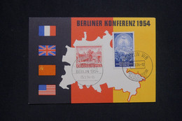 ALLEMAGNE - Carte De La Conférence De Berlin De 1954 - L 132954 - Brieven En Documenten