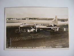 BRAZIL / BRASIL - GALEAO AIRPORT CPA IN RIO DE JANEIRO WITH VARIG AIRPLANE ON THE RUNWAY IN THE STATE - Dirigibili