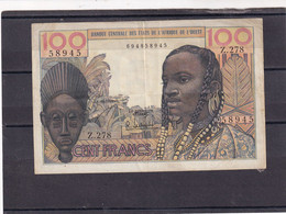 FWA AOF 100 Fr Without Country-letter. - West African States