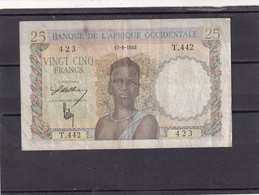 FWA AOF 25 Fr 1943 - West African States