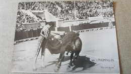 CPSM PHOTO RENAUD ST GILLES GARD ARENES CORRIDA PASSE DE TORERO 304 L M DOMINGUIN VERONIQUE - Toros