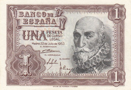 CRBS0494 BILLETE ESPAÑA 1 PESETA 1953 SIN SERIE SIN CIRCULAR - 1-2 Pesetas