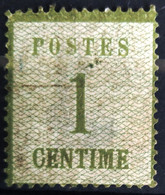 FRANCE                         ALSACE-LORRAINE N° 1     (Aminci)                         OBLITERE - Used Stamps