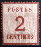 FRANCE                         ALSACE-LORRAINE N° 2     (Aminci)                         NEUF SANS GOMME - Unused Stamps