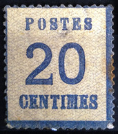 FRANCE                         ALSACE-LORRAINE N° 6a     (aminci)                       NEUF SANS GOMME - Unused Stamps