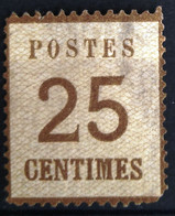 FRANCE                         ALSACE-LORRAINE N° 7     (aminci)                       NEUF SANS GOMME - Unused Stamps