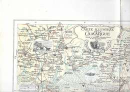 Carte Illustrée De La CAMARGUE - Editeurs GIRARD Et BARRERE Géographes - 1969 - Carte Geographique