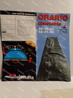 Aviazione ALITALIA Aeroporto Genova Timetable ORARIO 1994 - 1995 - Europe