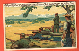 ZSA-28  Eidgenössisches Schützenfest 1924 Aarau Jahrhundertfeier Litho Militär. Offizielle Festpostkarte. NG - Aarau