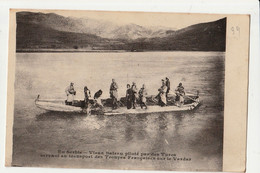 CPA- En Serbie - Vieux Bateau Piloté Par Des Turcs Servant Au Transport Des Troupes Françaises Sur Le Vardar écrite 1916 - Weltkrieg 1914-18