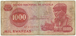 Angola - 1000 Kwanzas - 11.11.1976 - Pick 113 - Série AP - Camarada Dr. Agostinho Neto 1 000 - Angola