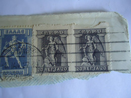 GREECE POSTMARK  ON PAPERS  ΘΕΣΣΑΛΟΝΙΚΗ  1927 - Marcophilie - EMA (Empreintes Machines)