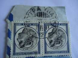 GREECE POSTMARK  ON PAPERS  ΛΟΥΤΡΑ ΥΠΑΤΗΣ - Marcophilie - EMA (Empreintes Machines)