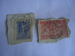 GREECE POSTMARK  ON PAPERS  2  ΒΟΛΟΣ - Marcophilie - EMA (Empreintes Machines)