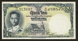 1 Baht Serie 9 Sign. 40 P-74 Old Face ...97 Thailand 1958 UNC - Thailand