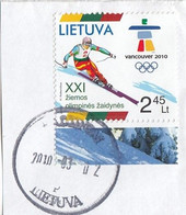 LITHUANIA 1030,used,cut On Paper - Hiver 2010: Vancouver