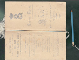 Petit Carnet De Bal - Le Saphir Royal - Avec Petit Crayon - Documentos Históricos