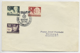 GENERAL GOUVERNEMENT POLAND POLSKA SURTAXE 12C+24C+30C LETTRE COVER BRIEF KRAKAU 26.X.1940 TO GERMANY - Algemene Overheid