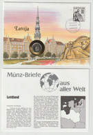 Numisbrief Münz-briefe Aus Aller Welt LATVIJA-LETLAND 1992 - Non Classés
