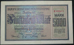 München: 5.000 Mark 1.12.1922 - Bayerische Notenbank (BAY-6) - [11] Local Banknote Issues