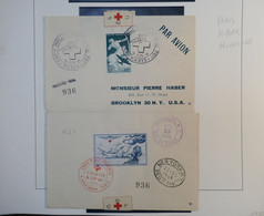 BG14 FRANCE BELGIQUE USA  BELLE LETTRE RECO. RRR 1946  VIGNETTE CRF ++AERIEN++AFFRANCH. PLAISANT - 1927-1959 Cartas & Documentos