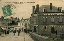 Pornic * Le Bas De La Rue De Nantes Et Hôtel Café Continental * Boucherie ROBERTEAU - Pornic