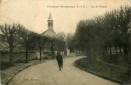 Le Coudray Montceaux * La Rue De L'église Du Village - Autres & Non Classés