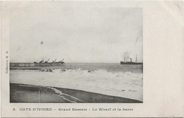 22-10-3164 COTE D'IVOIRE . Grand Bassam - Le Wharf Et La Barre - Costa De Marfil