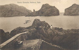 UK Postcard Sark Island Havre Gosselin Harbour Sailboat - Sark