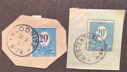 Oberschlesien 1920 SELTENE STEMPEL: KLODNITZ + KOSTENTHAL (Haute Silésie Upper Silesia Gorny Slask Poland Pologne - Sonstige & Ohne Zuordnung