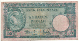 INDONESIA  100 Rupiah    "Squirrel At Left  -  Palace At Back "    P51   (ND  1957) - Indonésie