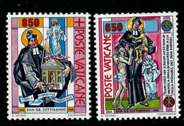 Vatican City S 940-41 1992 150th Anniversary Death Of Cottolengo ,mint Never Hinged - Gebraucht
