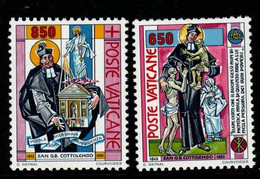 Vatican City S 940-41 1992 150th Anniversary Death Of Cottolengo ,mint Never Hinged - Gebruikt