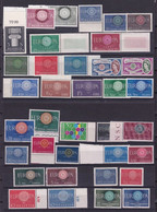 1960 EUROPA CEPT EUROPE  ANNATA  YEAR 20 Paesi (36 Valori) MNH** RUOTA WHEEL - Full Years