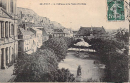 CPA FRANCE - 90 - BELFORT - Le Château Et La Place D'Armes - Belfort - Ville