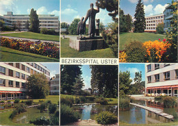 Switzerland Postcard Bezirksspital Uster Multi View 1984 - Uster