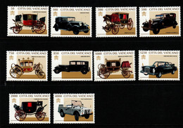 Vatican City S 1072-81  1997 Coaches And Cars, Mint Never Hinged - Gebruikt