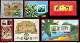 India 2006 Complete/ Full Set Of 6 Mini/ Miniature Sheets Year Pack Birds Flowers Art Dance Aroma MINIATURE SHEET MS MNH - Marionetten