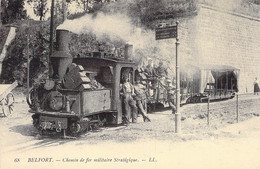 CPA Militariat - 90 - BELFORT - Chemin De Fer Militaire Stratégique - LL - Locomotive - Train - Système Péchot - Ausrüstung