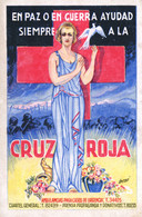 Tarjeta Editada Por La Cruz Roja, Serie B Nº 6. Nueva. - Republicans Censor Marks