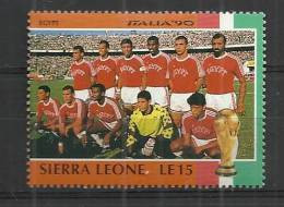 SIERRA LEONE 1990 - WORLD CUP FOOTBALL - EGYPT TEAM  - MNH MINT NEUF NUEVO - 1990 – Italie