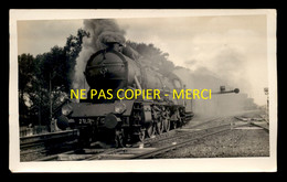 COMPAGNIE P.L.M. - LOCOMOTIVE ROME RAPIDE A LAROCHE-MIGENNES (YONNE) - PHOTO FORMAT 14.7 X 9 CM - Eisenbahnen